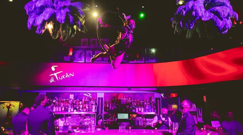 A floor show entertains at El Tucan restaurant and cocktail bar in Miami. 
Courtesy of El Tucan