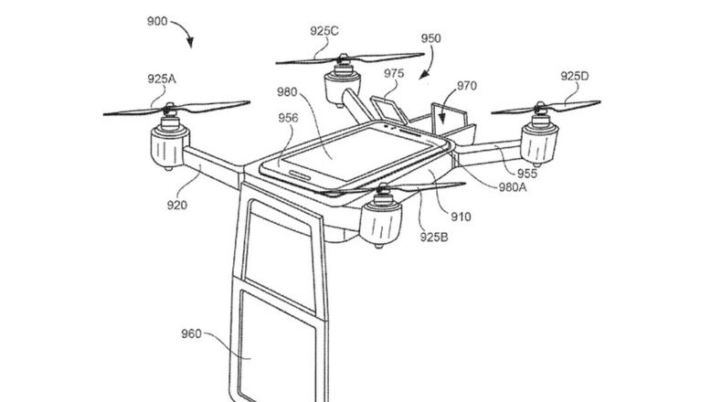 Google s office drone for virtual meetings, as shown in a patent application (U.S. Patent and Trademark Office)