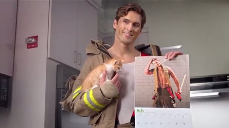 Seen the Zaxby's commercial with good-looking firefighter? Well, he's right here in Cobb County.