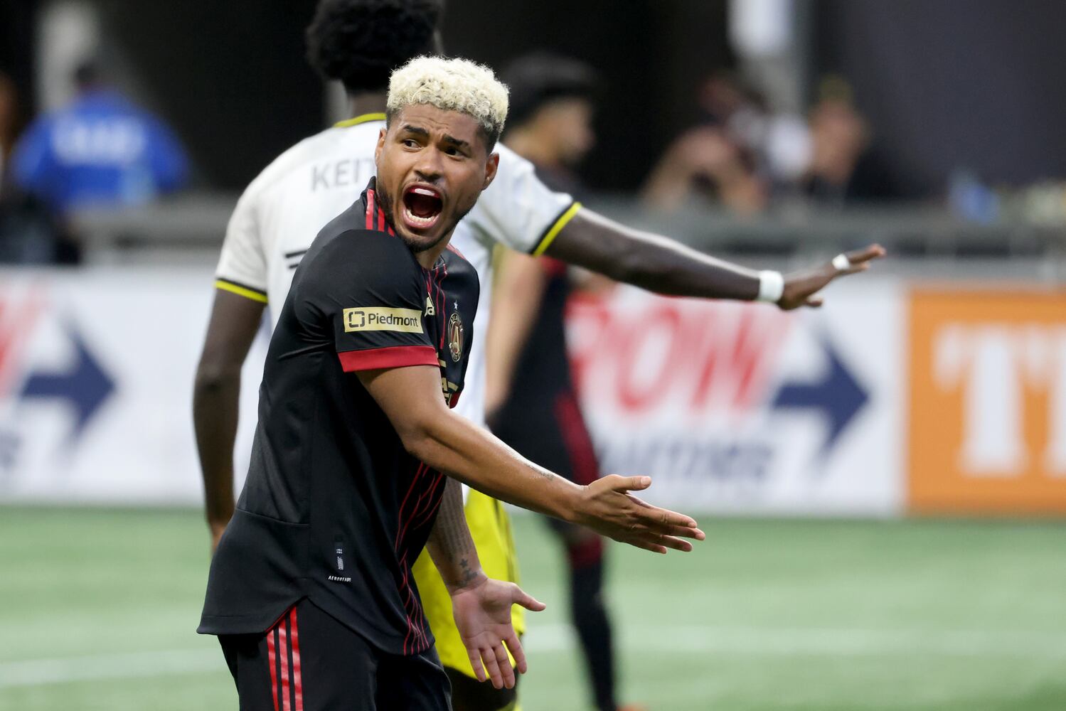 Atlanta United forward Josef Martinez (7) reacts after a missed scoring opportunity. JASON GETZ FOR THE ATLANTA JOURNAL-CONSTITUTION