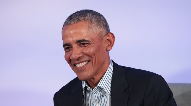 Former President Barack Obama, shown speaking on Oct. 29, 2019, to guests at the Obama Foundation Summit in Chicago, will give a keynote address on Nov. 20, 2019, in Atlanta at the annual Greenbuild International Conference and Expo. SCOTT OLSON / GETTY IMAGES