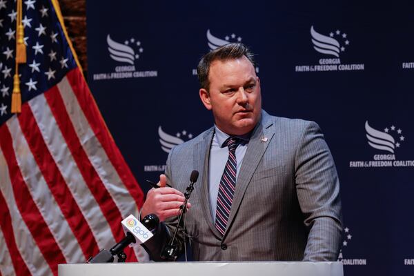 Lt. Gov. Burt Jones is a Republican candidate for governor. (Arvin Temkar/AJC)