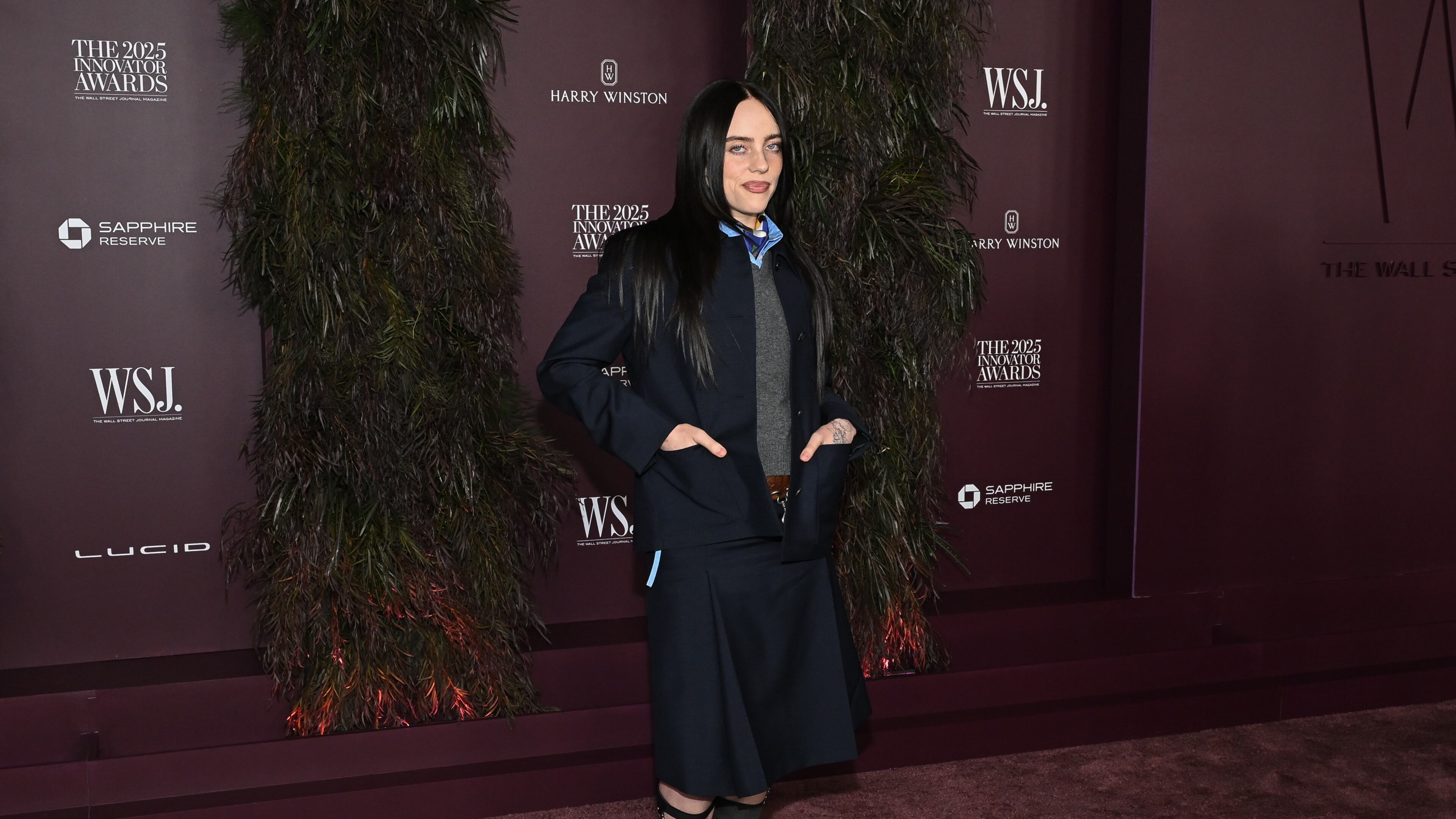 Billie Eilish attends the WSJ. Magazine Innovator Awards at The Museum of Modern Art on Wednesday, Oct. 29, 2025, in New York. (Photo by Evan Agostini/Invision/AP)