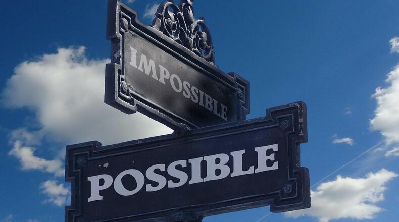 Is is possible? An impossible-looking street sign in Sacramento has residents scratching their heads over its spelling error.