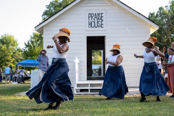 The Juneteenth celebration at Praise House included performance by Giwayen Mata, a dance, percussion and vocal ensemble.  Courtesy of JULIE YARBROUGH