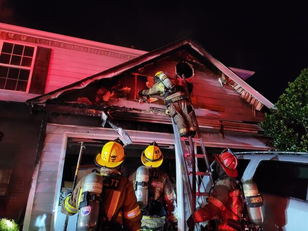 A family of six finds themselves without a home after a fire broke out in their porch and spread to portions of its attic.