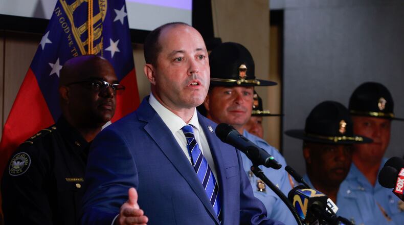 Georgia Attorney General Chris Carr, shown last year, has questioned the legality and fairness of President Joe Biden's student loan debt relief efforts. (Natrice Miller/The Atlanta Journal-Constitution)