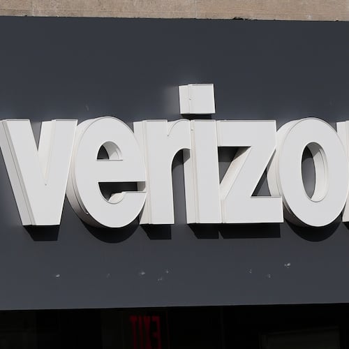 FILE - A Verizon sign is displayed on a store, Sept. 30, 2025, in Cambridge, Mass. (AP Photo/Charles Krupa, file)