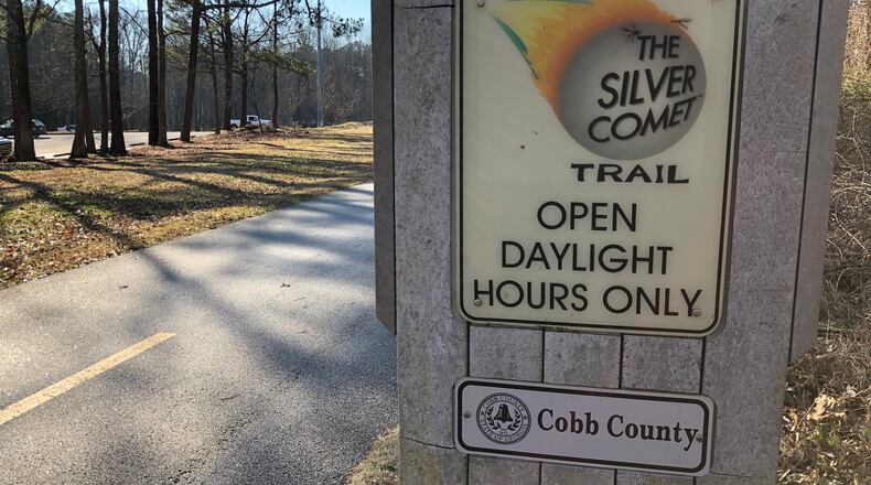 The Silver Comet Trail runs from Cobb County to Anniston, Ala.
