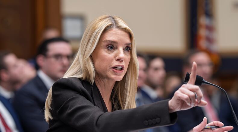 FILE - Attorney General Pam Bondi testifies before a House Judiciary Committee oversight hearing on Capitol Hill in Washington, Feb. 11, 2026, in Washington. (AP Photo/J. Scott Applewhite, File)