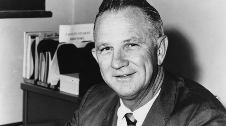 Georgia Tech coaching great Bobby Dodd, in a photo from the school archive.