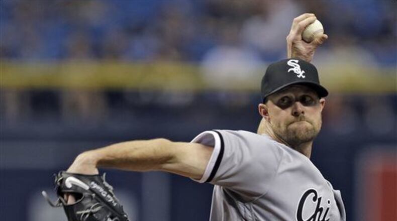 John Danks was in his 10th season with the White Sox when the lefty got released in May. The Braves are signing him to a minor league contract with an invitation to spring training. (AP file photo)