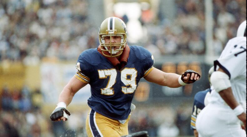 Bill Fralic was a three-time All-American at the University of Pittsburgh before he went on to star with the Atlanta Falcons in the NFL.