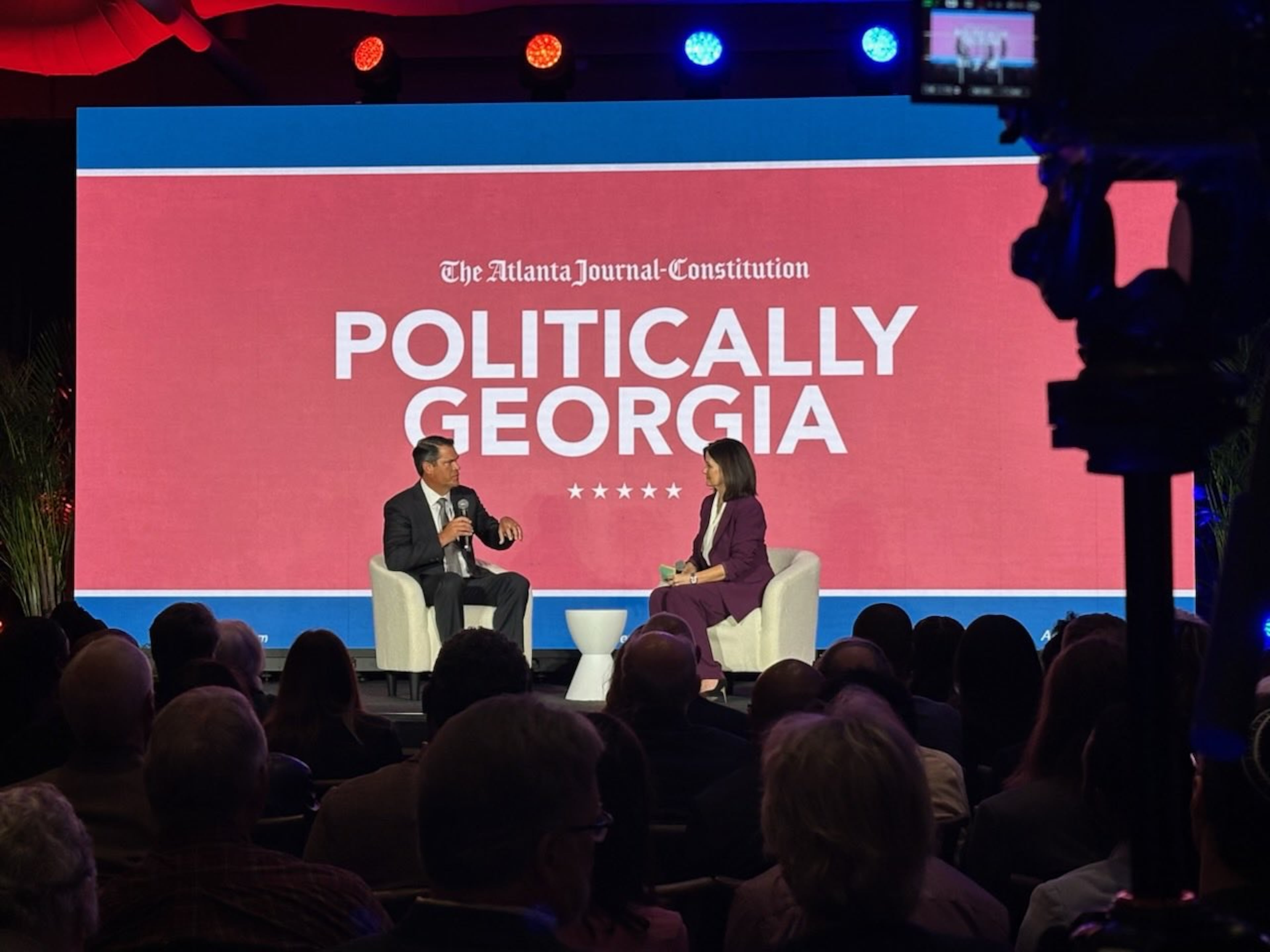 Democratic gubernatorial candidate Geoff Duncan spoke at a recent Politically Georgia forum in Atlanta. (AJC)