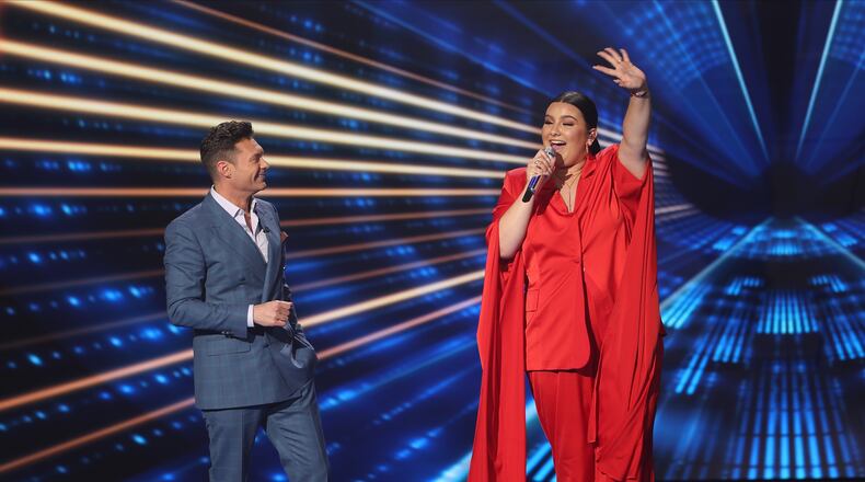 Nicolina Bozzo with Ryan Seacrest on "American Idol" May 8, 2022 during the top 7. (ABC/Raymond Liu)