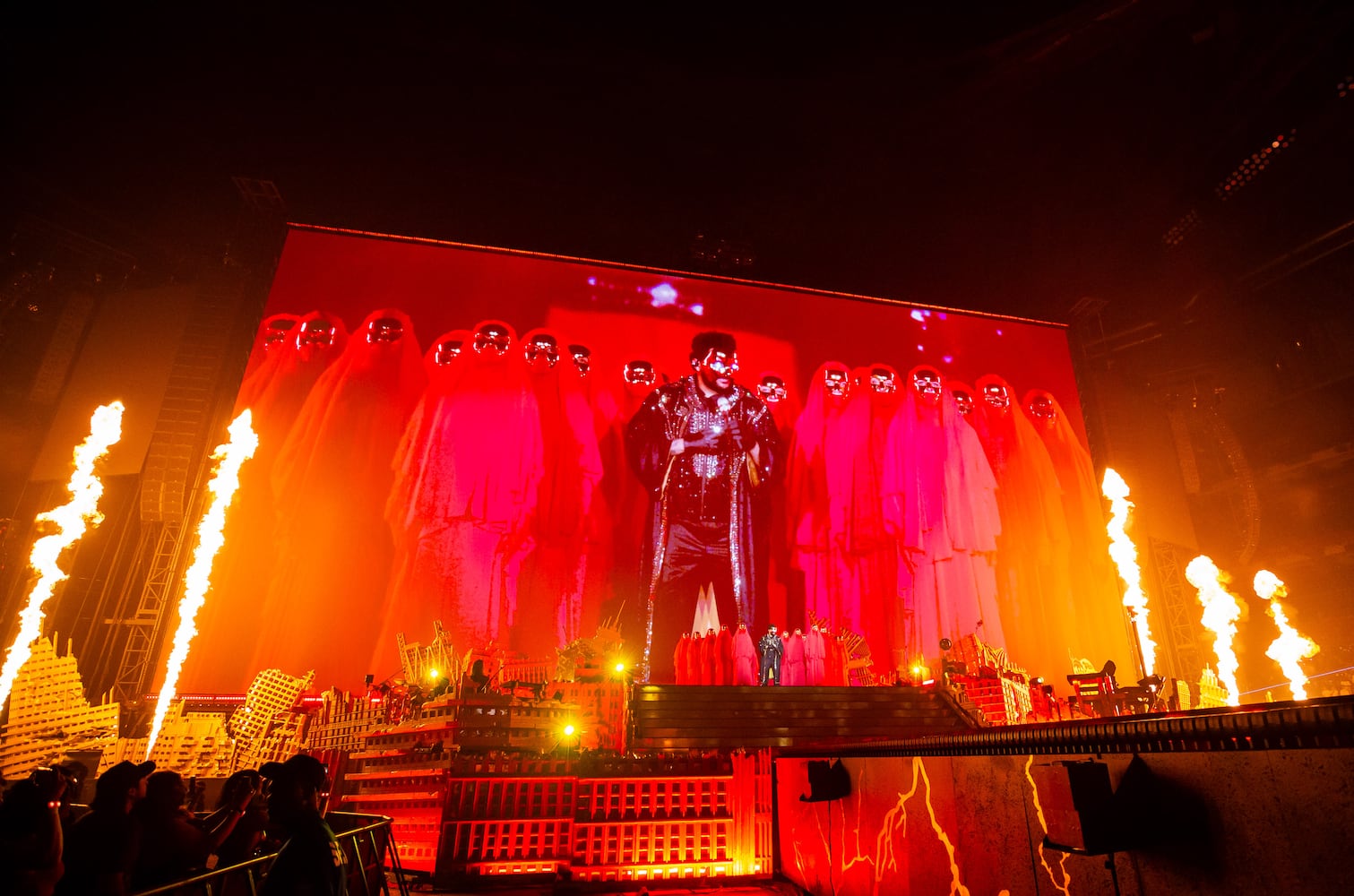 The Weeknd dazzles the Atlanta crowd at Mercedes-Benz Stadium on Thursday, Aug. 21, 2025. (Ryan Fleisher for the AJC)