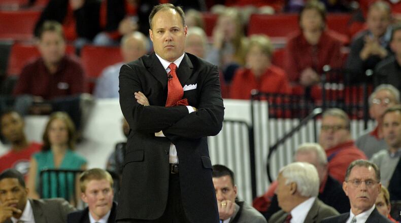 Georgia coach Mark Fox made the NCAA tournament twice in his first seven seasons and is unlikely to get the Bulldogs there this year, which has been a disappointment. (Brant Sanderlin / AJC file)
