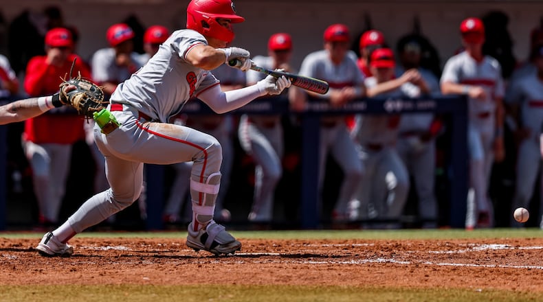 Georgia’s Kenny Ishikawa, who broke his foot in February, is back on the diamond. He's been moved from right field to left to fill the spot left open by Henry Allen's injury. (Courtesy UGA Athletics)