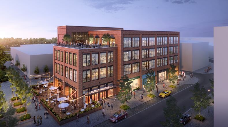 New office building planned for Fayetteville's Pinewood Forest mixed-use development.