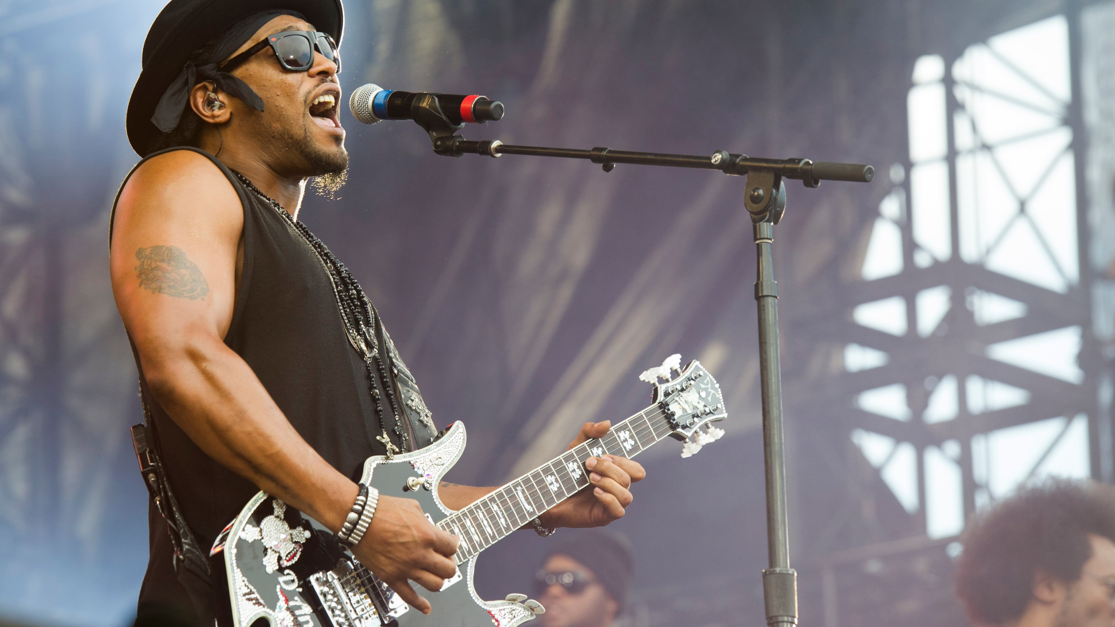 FILE - D'Angelo performs at the "Made In America" music festival in Philadelphia on Sept. 1, 2012. (Photo by Charles Sykes/Invision/AP, File)