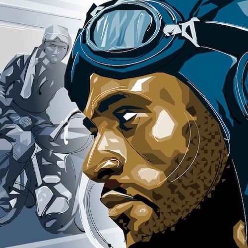 In Atlanta, a group of Black motorcyclists would come to be known as the “Black Streaks,” a reference to the headline of a 1919 article in Motorcycling and Bicycling Magazine. From 1913 to 1924, the Black Streaks were some of the most well-known racers in the nation.
Illustration by Richard Watkins/AJC