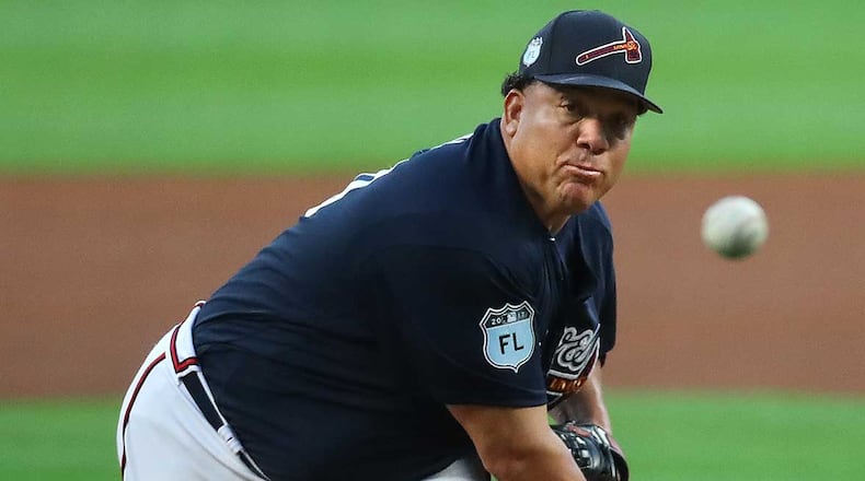 Bartolo Colon will start for the Braves tonight in game two of their series against the New York Mets.