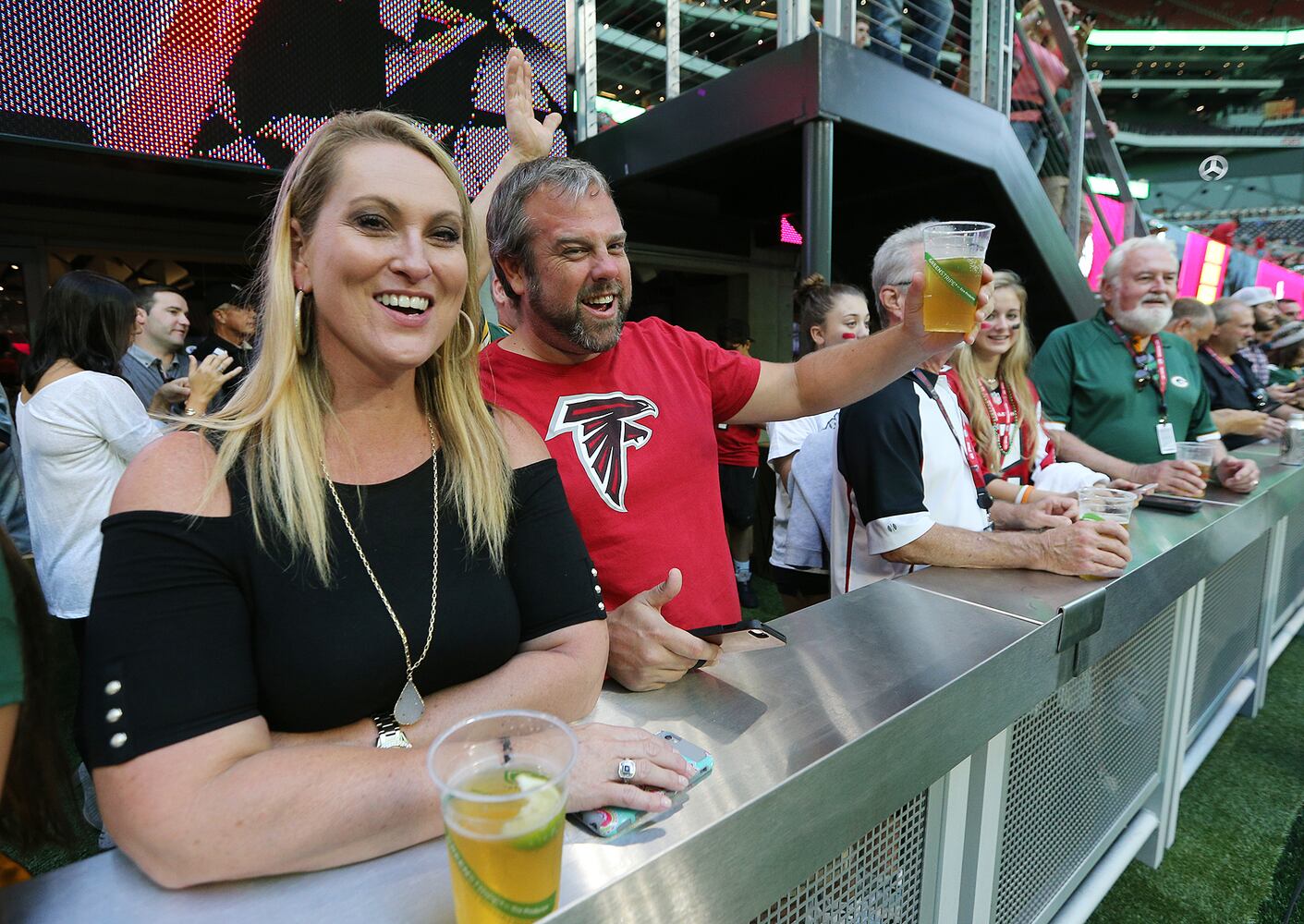 Photos: The scene outside Mercedes-Benz before Falcons’ home opener
