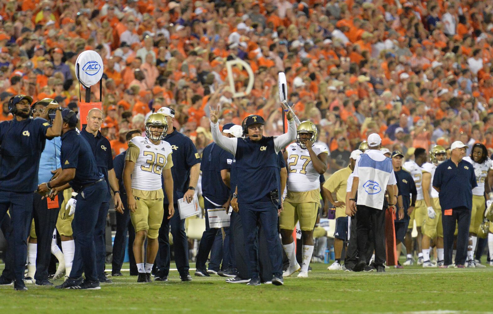 Photos: Jackets open season, battle Clemson
