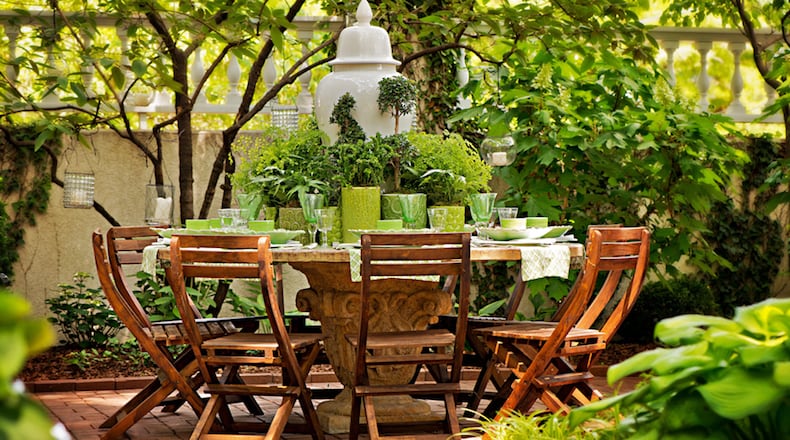 The awesome table design was inspired by the centerpiece. (Mary Carol Garrity/TNS)