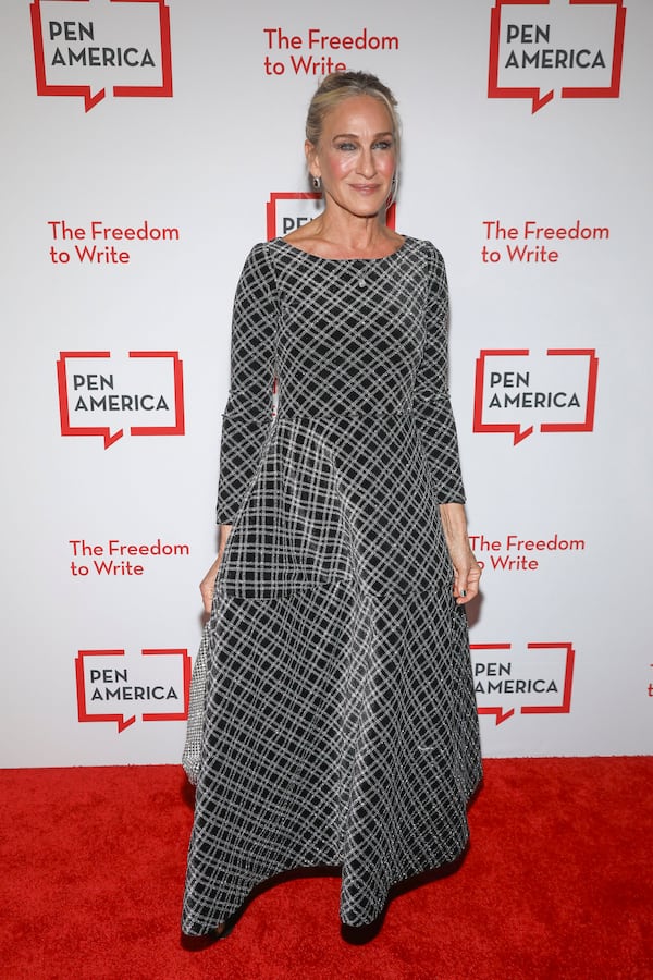 Actor Sarah Jessica Parker attends the PEN America Spring Literary Gala at The American Museum of Natural History on Thursday, May 15, 2025, in New York. (Photo by Andy Kropa/Invision/AP)