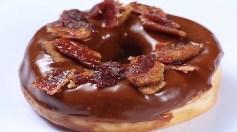 Bon Glaze offers beautiful and delicious treats like this Bacon Butterscotch yeast doughnut. CONTRIBUTED BY BON GLAZE