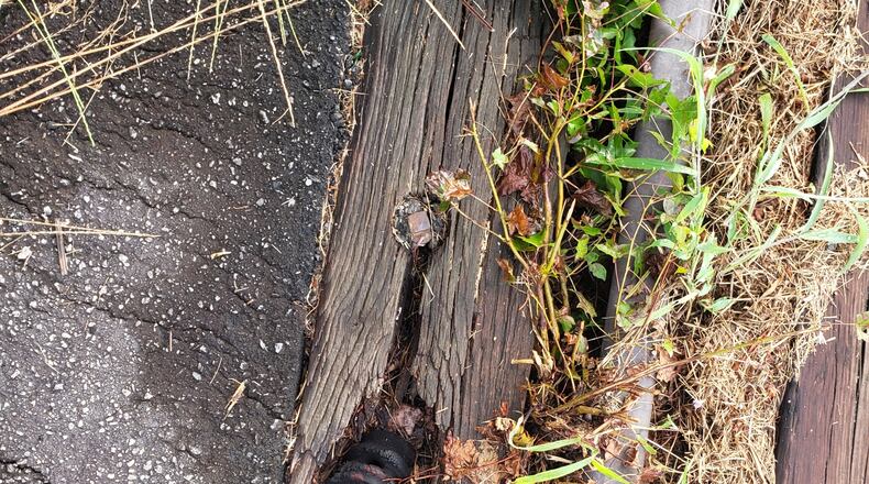 Pat Bennett wants something done about an abandoned railroad crossing.