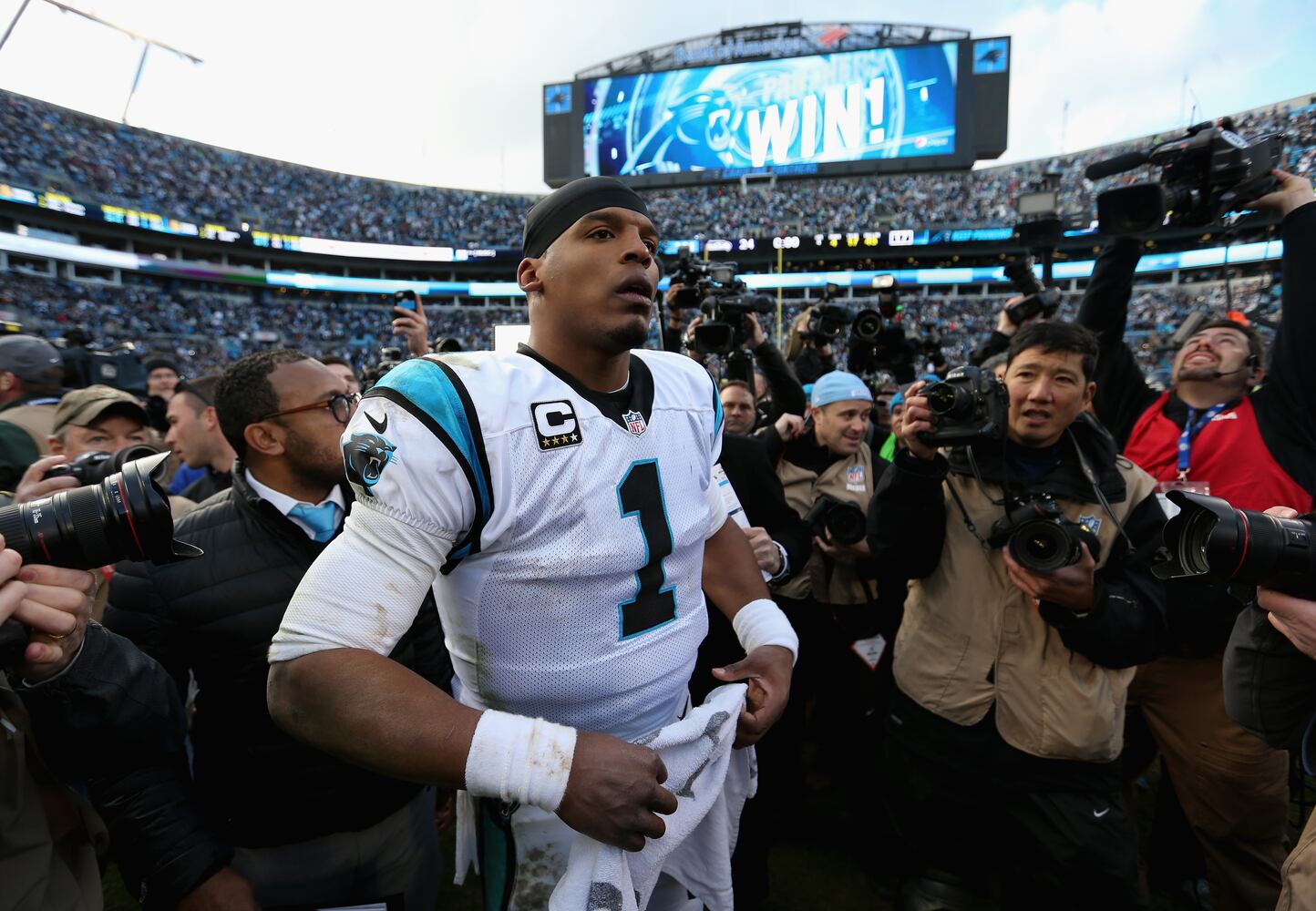 Cam Newton celebrates: Jan. 17, 2016