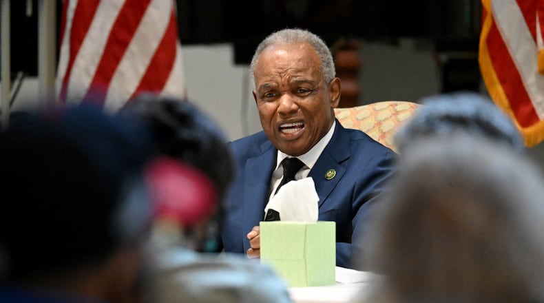 U.S. Rep. David Scott, pictured here at an Aug. 10, 2023, event in Union City, was not recommended by a Democratic steering committee to keep his post as ranking member of the House Agriculture Committee. (Hyosub Shin/AJC 2023)