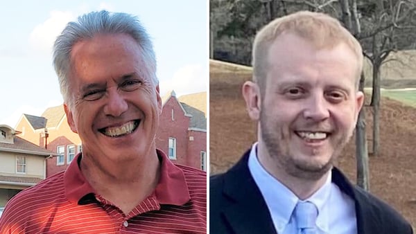 (From left) Michael Shinners and Wesley Freeman were fatally shot on Aug. 22, 2022 in Midtown. Raissa Kengne is accused of killing them, injuring another and holding a fourth victim at gunpoint. Her trial is underway in Fulton County this week. (Photos courtesy of family)