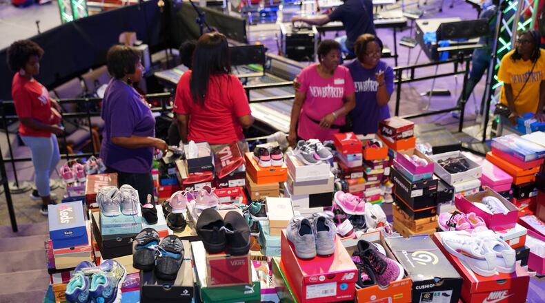 In 2019, members of New Birth Missionary Baptist Church in Stonecrest collected thousands of shoes to give to students as they return to school.