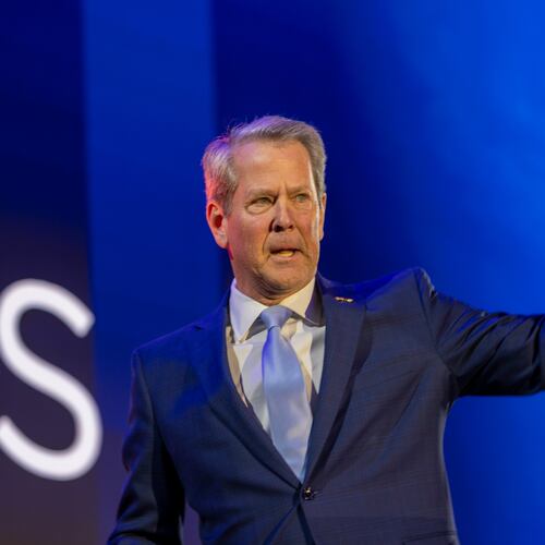 Gov. Brian Kemp speaks during the annual Georgia Chamber Eggs & Issues breakfast on Wednesday, Jan. 14, 2026, at Mercedes-Benz Stadium in Atlanta. Kemp told lawmakers on Thursday that “the Georgia of today that has been built over the last 25 years does not stand on sticks made of ‘easy’ or ‘politically convenient.’” (Arvin Temkar/AJC)