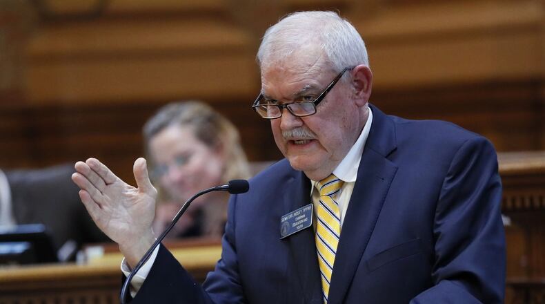 Sen. Lindsey Tippins, R-Marietta, resigned his chairmanship of the Senate Education and Youth Committee over disagreement about charter school funding.