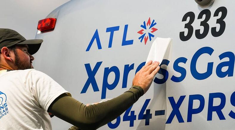 The ATL logo debuted on the state's Xpress buses Monday. (PHOTO: Courtesy of the State Road and Tollway Authority)