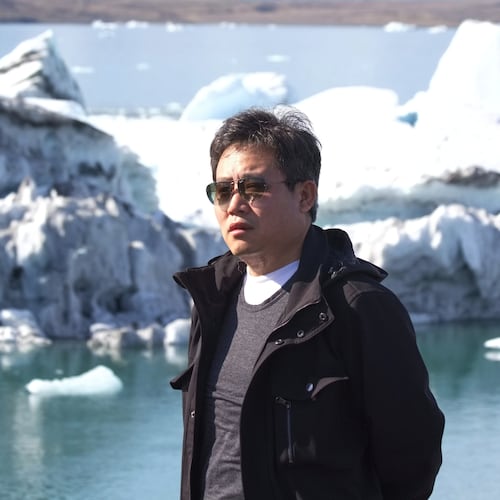 This photo provided by Yufang Rong shows Youlin Chen in Iceland in August 2018. (Yufang Rong via AP)
