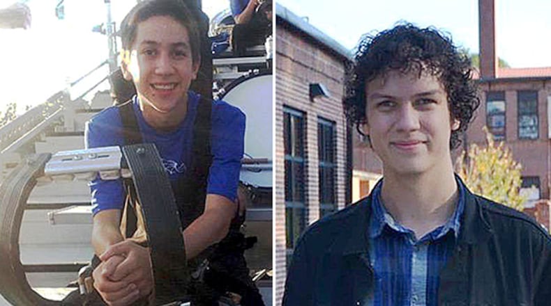 Fifteen-year-old Alexander Trimble, left, died at the scene of the Wednesday night wreck. His brother, William Trimble, 17, the driver, died later. Jefferson High School photos.