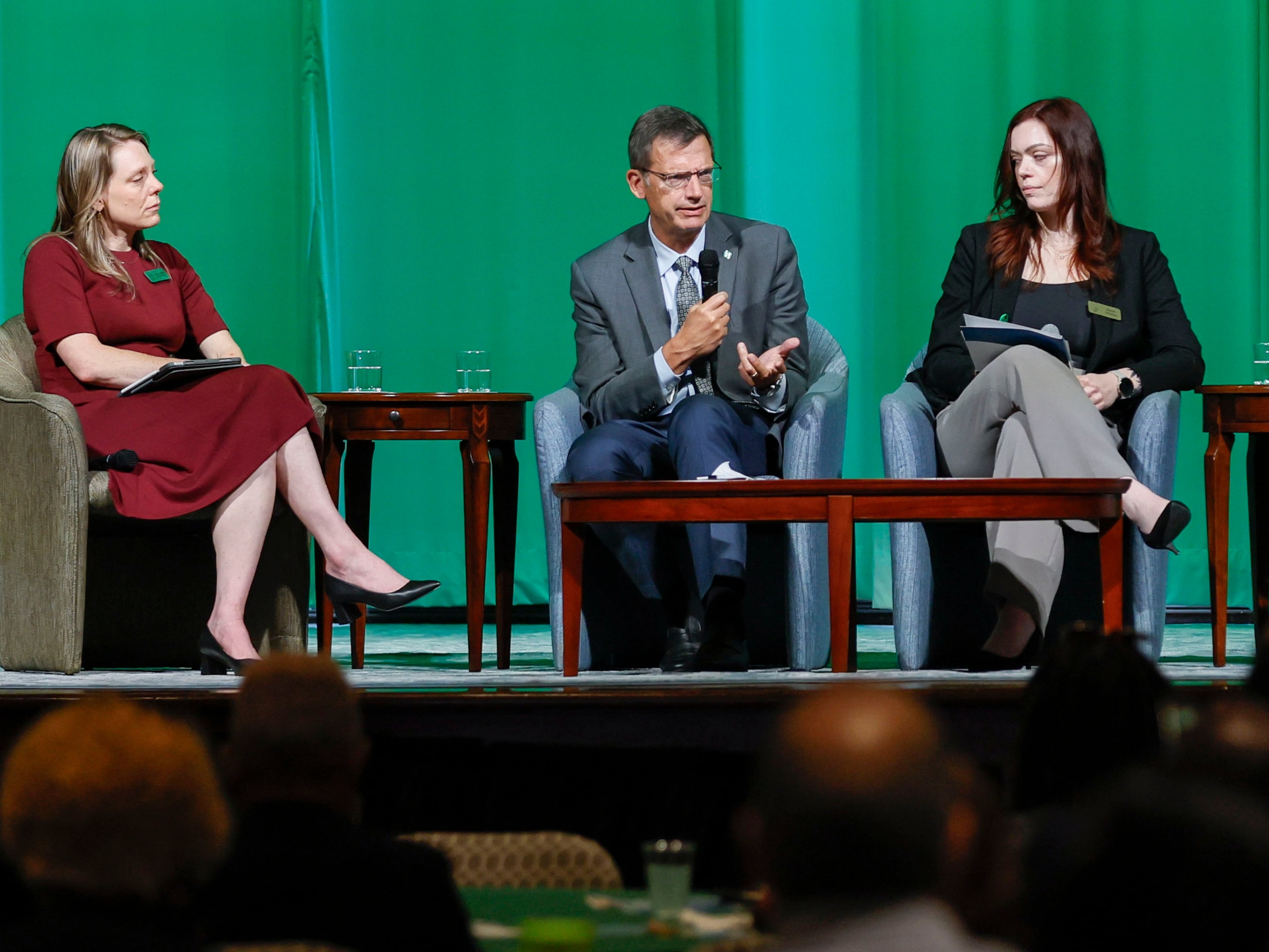 Dr. John Constantino (center) of Children's Healthcare of Atlanta spoke about mental health at a forum at the Carter Center earlier this year.