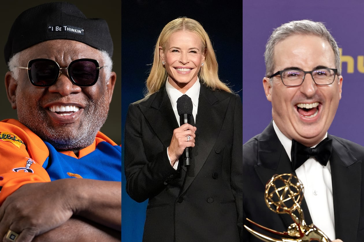 Atlanta has a slate of stand-up comics coming this fall, including Atlantan George Wallace at City Winery Sept. 19 (left), Chelsea Handler at Coca-Cola Roxy Oct. 2 (center) and John Oliver at Fox Theatre Dec. 28. (Ben Gray/AJC, AP file photos)