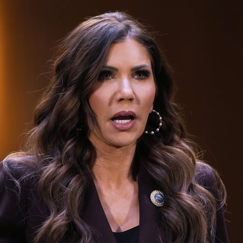 Homeland Security Secretary Kristi Noem is sworn in before appearing for an oversight hearing before the Senate Judiciary Committee, at the Capitol in Washington, Tuesday, March 3, 2026. (AP Photo/J. Scott Applewhite)