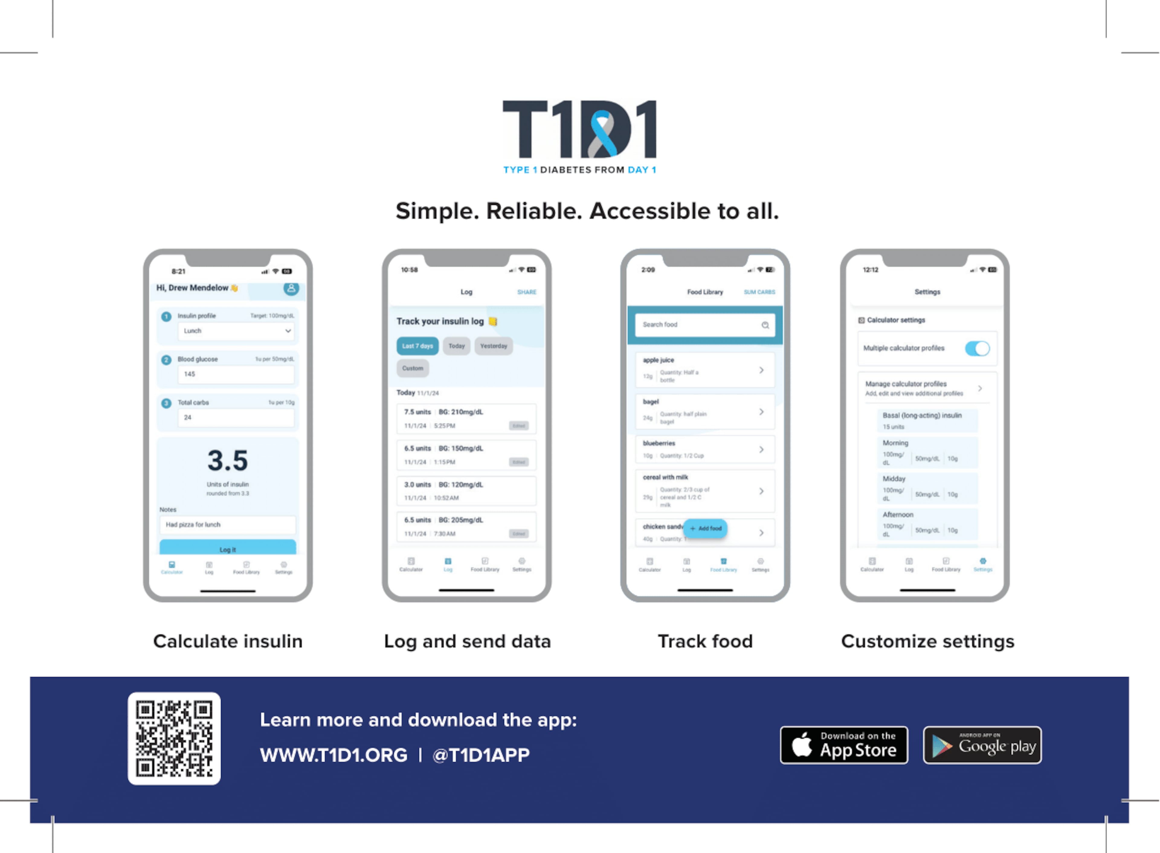 Drew Mendelow created his T1D1 -- Type 1 from Day 1 -- to help manage his Type 1 diabetes.