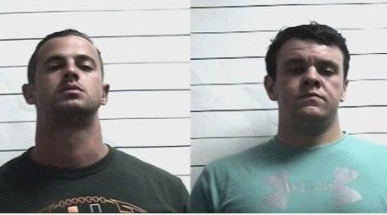 John Galman, left, and Spencer Sutton were arrested Tuesday.