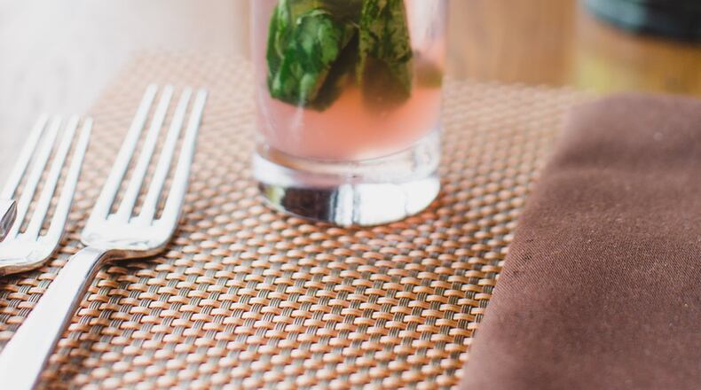 The Shine On at Oak Steakhouse is a refreshing nonalcoholic blend of ginger beer, beet juice, basil and lime. (David Crawford)