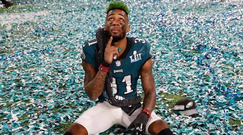 A view of the Vince Lombardi trophy after the Philadelphia Eagles 41-33 victory over the New England Patriots in Super Bowl LII at U.S. Bank Stadium on Feb. 4, 2018 in Minneapolis.