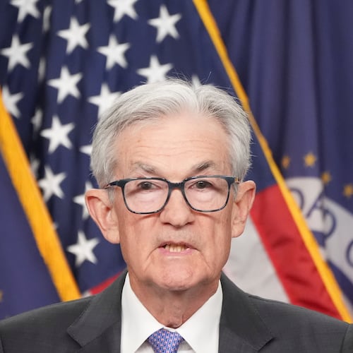 Federal Reserve Chair Jerome Powell speaks at the Federal Reserve, Wednesday, Dec. 10, 2025, in Washington. (AP Photo/Jacquelyn Martin)