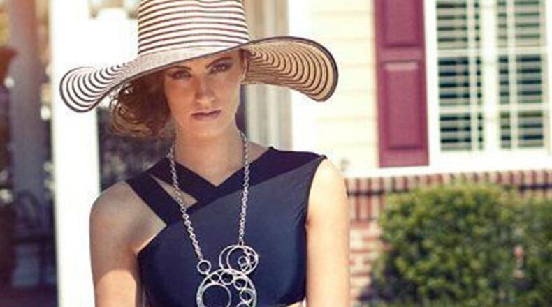 A model shows off a Ennyluap design.